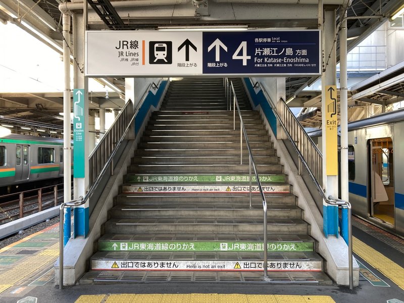 JR藤沢駅ホームと階段
