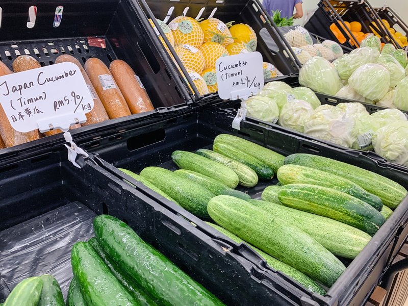 キュウリ 野菜売り場